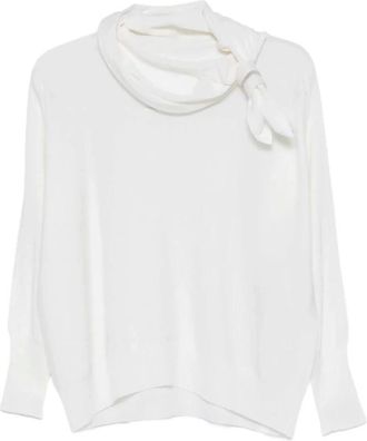D.exterior Blouse met Strik - Dames - Blouses - Wit - S - Overhemden