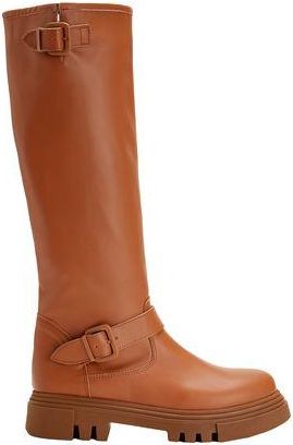 8 by YOOX LEATHER BIKER TALL BOOTS