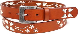 OLD TREND Senna Genuine Leather Minimalist Clean Line Belt in Camel at Nordstrom, Size Medium