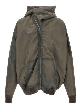 Rick Owens Grey Mountain Hun Satin Jacket
