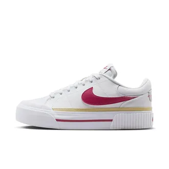 Nike Womens Court Legacy Lift Shoes in White | DM7590-112