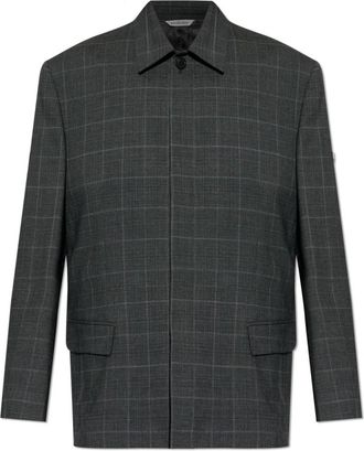 Balenciaga Wool Oversize Blazer - Heren - Blazers - Grijs - M - Wol - Jassen
