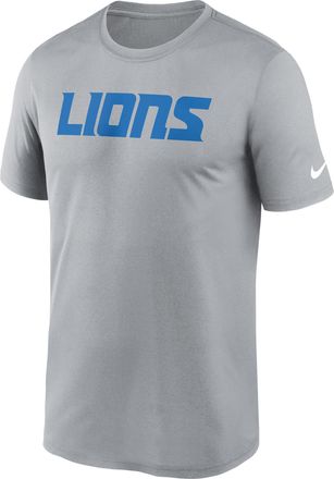 Nike Detroit Lions Primetime Legend Wordmark Nike Mens Dri-FIT NFL T-Shirt in Grey | NKGK01V9J-497