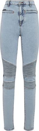Philipp Plein Denim High Waist Biker Iconic Plein