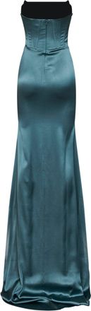 Giuseppe Di Morabito Womens Dress Green Stretch-Satin Bustier Acetate