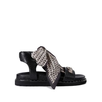 Carvela Womens Sorrento Scarf Sandal Sandals - Black - Size UK 4