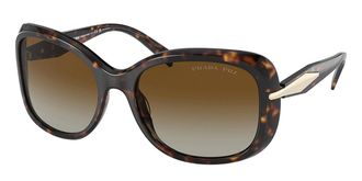 Prada PR 04ZSF Asian Fit Polarized 2AU6E1 Womens Sunglasses Tortoiseshell Size 58