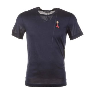 Dolce & Gabbana T-Shirts, male, Blue, Size: XS Short Sleeve T-shirt