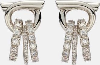 Ferragamo Gancini crystal-embellished earrings