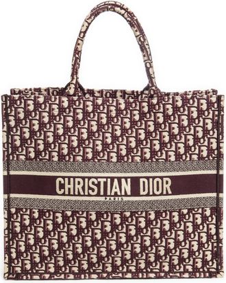 Dior Pre-owned Womens Book Tote Shoulder Bag - Burgundy - One Size