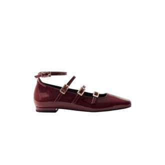 Alohas Ballerinas, female, Red, Size: 10 US Onix Leather Ballet Flats - Wine