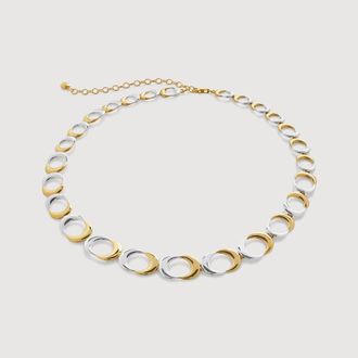 Monica Vinader Sterling Silver Kissing Moon Adjustable Chain Necklace 35.5-43cm/14-17