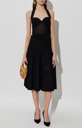 Balmain Backless Dress, Womens, Black