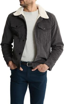 J.A.C.H.S. Corduroy Faux Shearling Lined Trucker Jacket in Grey at Nordstrom Rack, Size Xx-Large