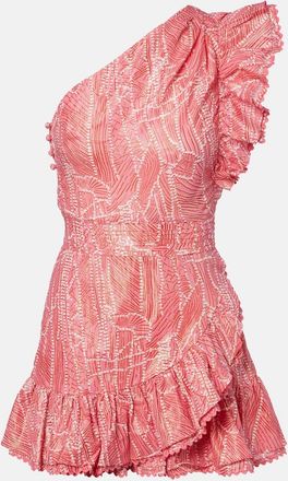 Poupette St Barth Abito corto Corinne in misto cotone con lamé