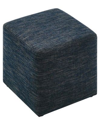 ModWay Callum 17In Square Woven Heathered Fabric Upholstered Ottoman