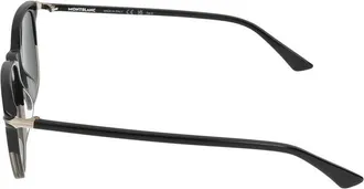 Montblanc Mens Mb0338s Square Acetate Sunglasses Black