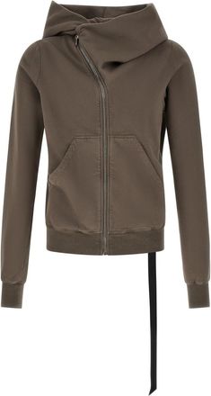 Rick Owens Grey Regular Zip Up Hoodie
