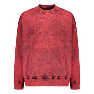 Diesel Sweatshirts, male, Red, XL, Crew Neck Sweatshirt