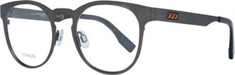 Ermenegildo Zegna Grijze Ronde Titanium Optische Monturen - Heren - Brillen - Grijs - ONE Size - Accessoires