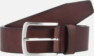 HUGO BOSS Mens Boss Black Jor Leather Belt Medium Brown - Size: UK 32