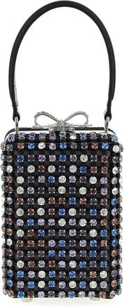 Self Portrait Self-Portrait Multi Crystal Chainmail Handbag