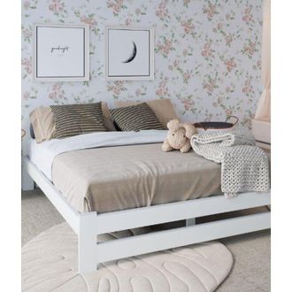 OEM Cama De Madera Blanca - 160x200 Arizona