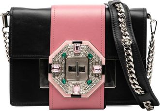 Prada Pre-owned Prada City Calf Crystal Embellished Ribbon Bag Ladies 3VBOOJD58XB3CCIE