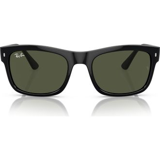 Ray-Ban 56mm Rectangular Sunglasses in Black at Nordstrom