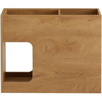 SoBuy SoBuy Comodino con cassetto e vassoio Tavolino divano Tavolino stretto da soggiorno Naturale 25x70x55 cm cm FBT158-N