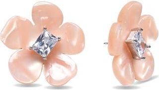 Eye Candy Los Angeles Fiorella Stud Cubic Zirconia Stud Earrings in Pink at Nordstrom Rack