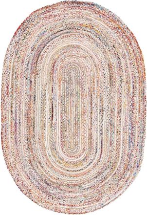 Safavieh Alfombra yute/algod&oacute;n beige/multicolor 183 x 274 cm