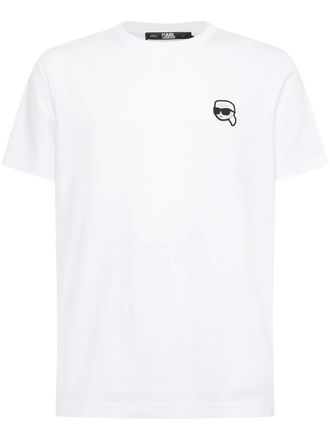 Karl Lagerfeld Ikon-appliqué T-shirt - men - Organic Cotton - M - White