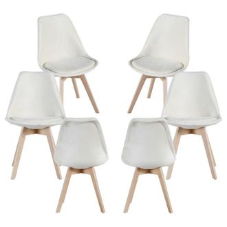 Regalos Miguel Regalos Miguel - Packs Sillas Comedor - Pack 6 Sillas Synk Terciopelo - Beige