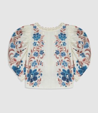 Farm Rio Top Renata Floral Sand