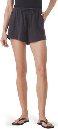 Splendid Rosalie Tie Waist Shorts in Lead Black at Nordstrom, Size Large