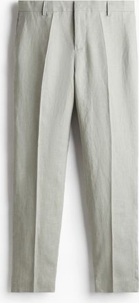 H&M Anzughose aus Leinen in Slim Fit - Green