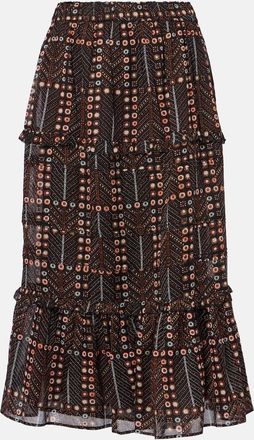 Isabel Marant Gonna lunga Diya in cotone a balze