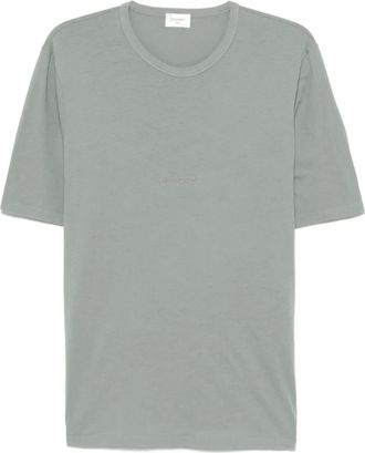 Saint Laurent T-Shirts, male, Gray, XL, Crew Neck T-Shirt