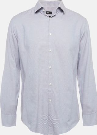 HUGO BOSS Boss By Hugo Boss Blue & Red Cotton Slim Fit Shirt