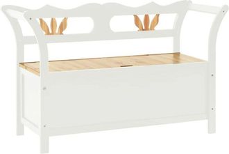 vidaXL Vidaxl - Bench White 107x45x75.5 cm Solid Wood Fir