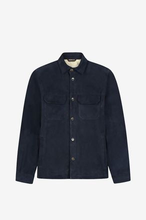 Aur&eacute;lien Kurzes Hemd mit Hemdkragen aus Wildleder