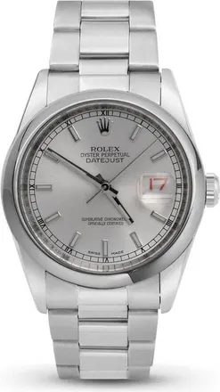 Rolex Pre-owned Rolex Datejust Automatic Chronometer Silver Dial Unisex Watch 116200 SSO