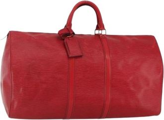 Louis Vuitton Pre-owned Vintage Boston Bag - Dames - Vintage Weekendtas - Rood - ONE Size - Leer - Vintage