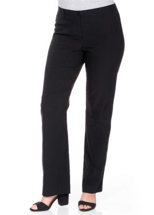 Sheego Webhose SHEEGO, Damen, Gr. 40, Normalgr&ouml;ssen, schwarz, 70% Viskose, 25% Polyamid, 5% Elasthan, unifarben, Hosen Webhose