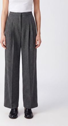 Pantaloni Torino Pantaloni palazzo a vita alta in misto lana Principe di Galles