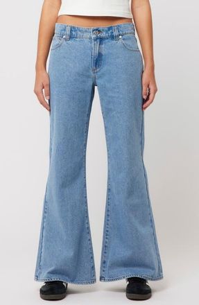 Abrand 99 Gigi Baggy Flare Leg Jeans in Mid Blue at Nordstrom, Size 23