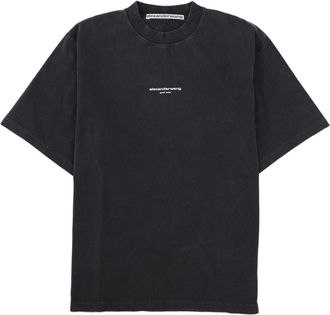 Alexander Wang Relaxed Fit Logo Short-Sleeve Cotton T-Shirt