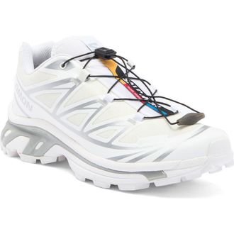 Salomon Gender Inclusive XT-6 Gore-Tex Waterproof Sneaker in White/White/Silver at Nordstrom, Size 9.5 Womens