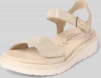 Tamaris Tamaris Ledersandalette mit Klettverschluss in Gold, Größe 37